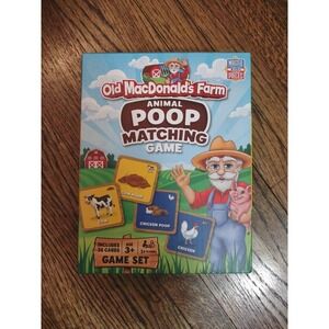 MasterPieces Old MacDonald's Farm Animal Poop Matching Game 36 Cards Ages 3+